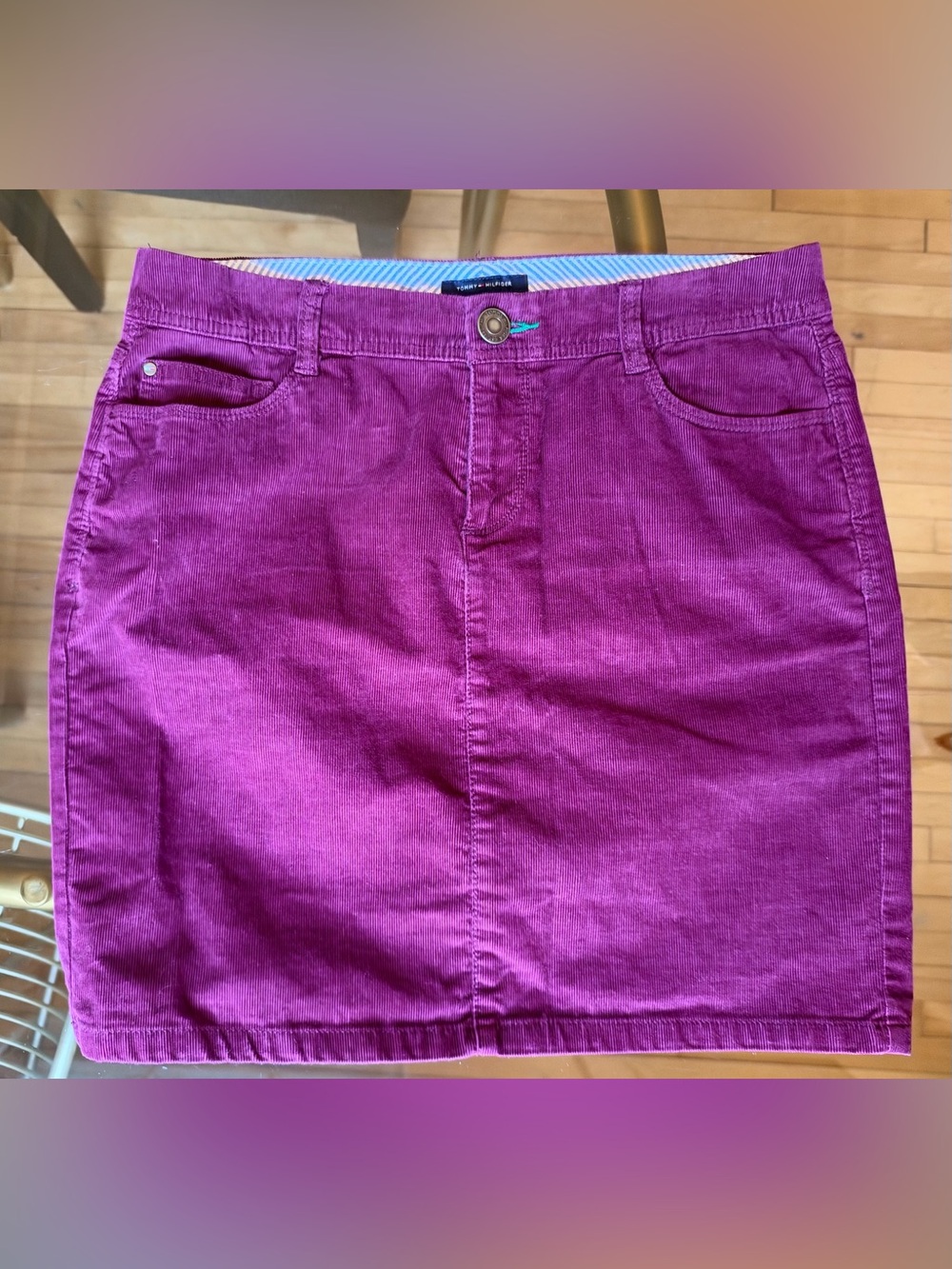 Tommy Hilfiger Corduroy Skirt - Magenta Purple - Size 8